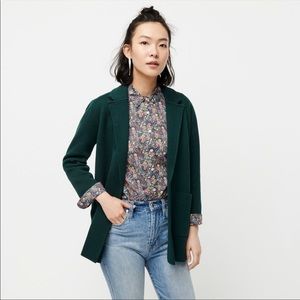 J. Crew Dark Green Sophie Sweater Blazer